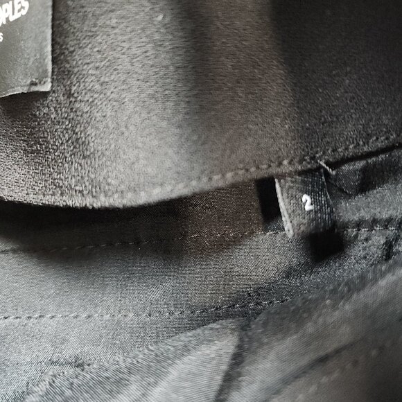 The Kooples Black Pencil Mini Skirt with Draped Overlay Size 2 - Picture 4 of 13